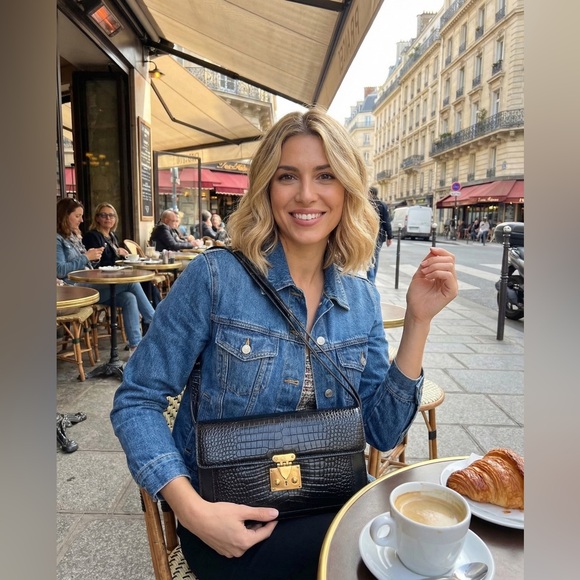 ❌hold❌ Bally Leather Croc-Embossed | 3 way Bag | Leather Lined | Vintage - Picture 3 of 16